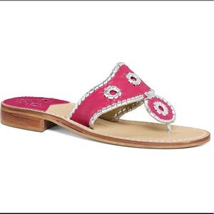 Pink & Silver Trim Jack Rogers Sandals